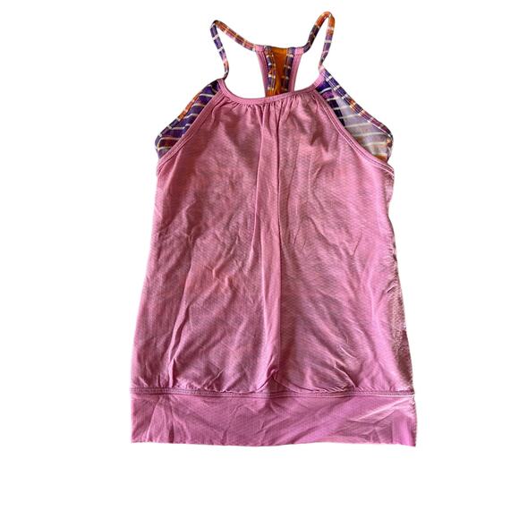 Ivivva Top Pink Two Layer Tank Build In Bra size 10 - Picture 1 of 4